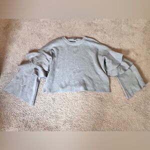 Poof! Light Gray Women's Sweater